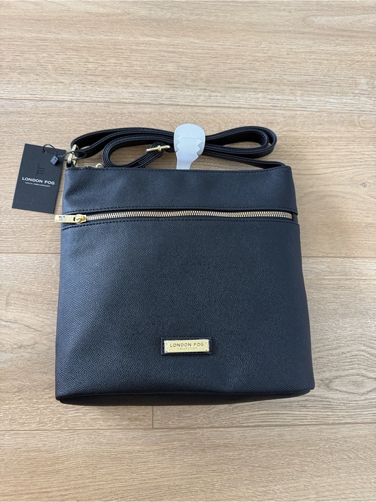 London Fog Handbags - Purse Bag Black Crossbody Shoulder Handbag Classic NWT